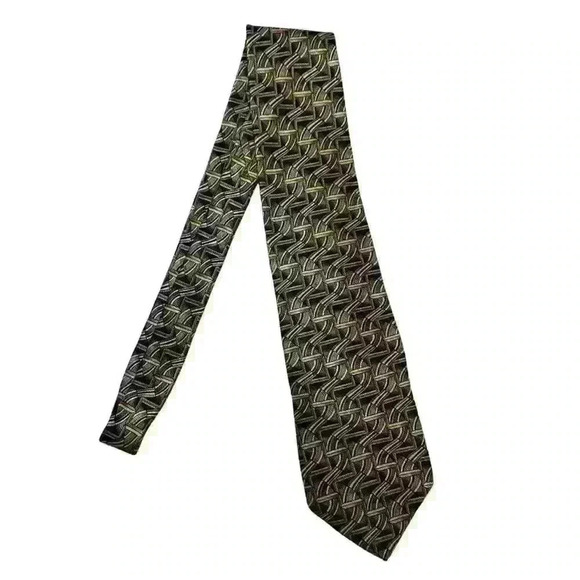 Men’s Vintage 1990s Jerry Garcia Tie - 100% Silk - Abstract Pattern - Picture 1 of 9